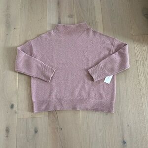 Vince Marled Funnel Neck Wool Blend Sweater
